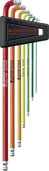 Immagine prodotto PB Swiss Tools Winkelstiftschlüssel-Satz PB 2222.LH-6 RB