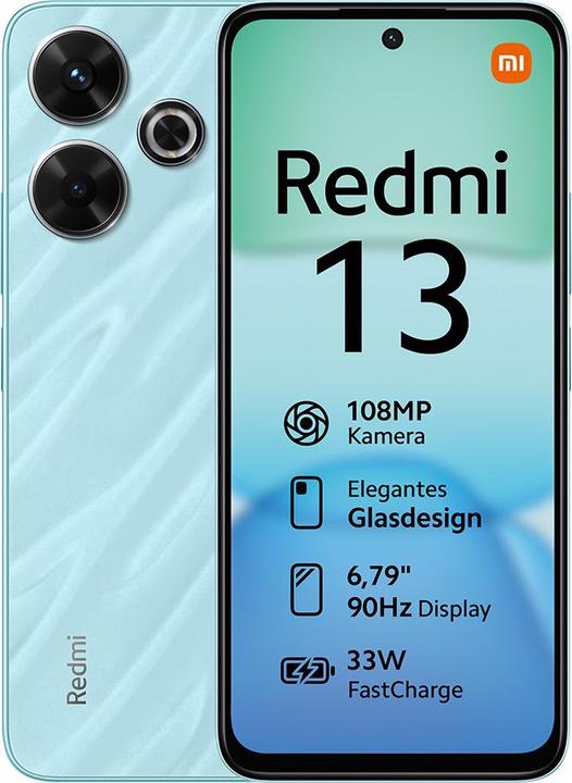 Produktbild Xiaomi Redmi 13 (128 GB, Ocean Blue, 6.79", Hybrid Dual SIM, 108 Mpx, 4G)