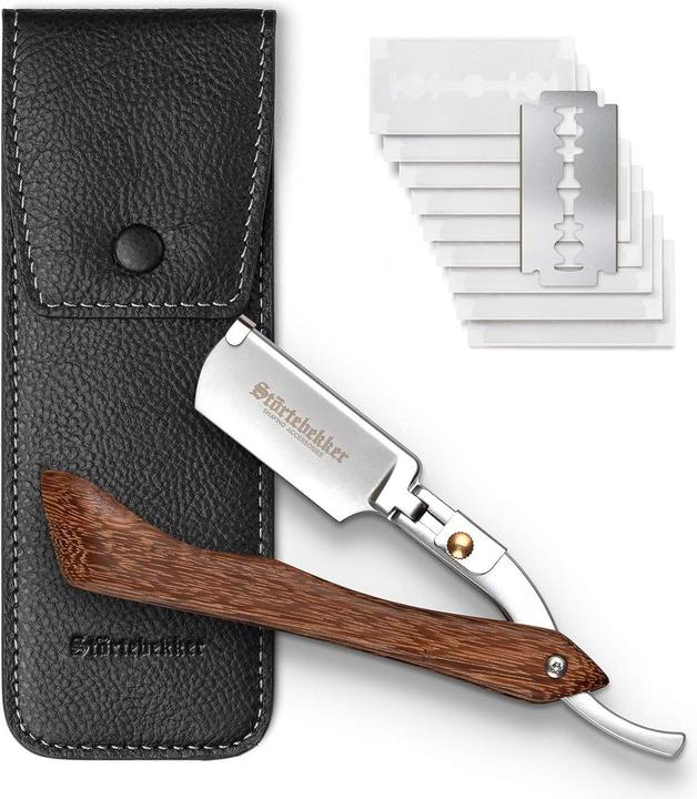 Störtebekker Rasiermesser mit Lederetui
