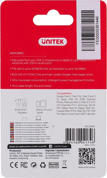 Produktbild Unitek M1204A (0.10 m, USB)