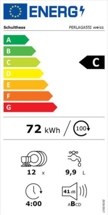 Etichetta energetica Schulthess Perla 55 Bianco