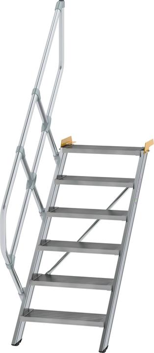 Immagine prodotto Munk Scale a 45° Larghezza gradini 600 mm 6 gradini Alluminio scanalato (Stile, 138 cm)