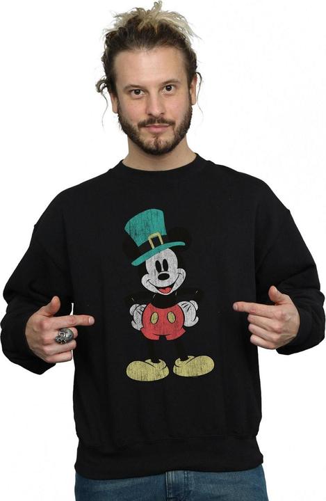 Actual product image Disney Mens Mickey Mouse Leprechaun Hat Sweatshirt (XL)