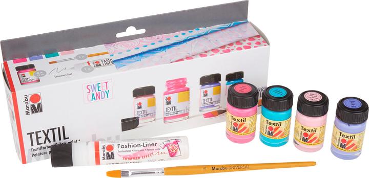 Immagine prodotto Marabu Tessile Starter Set (Lilla, Fucsia, Viola, Rosa, Turchese, 60 ml)
