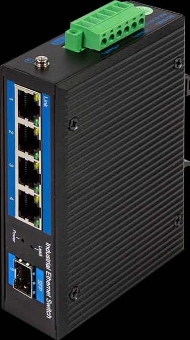 Produktbild LogiLink Industrie Gigabit Ethernet Switch, 4-Port 1000 Mbit/s + 1 Port SFP (5 Ports)