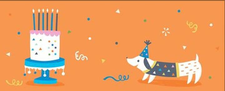 Image du produit Up with paper Carte d'anniversaire Pop-Up Card Chien de fête (1 pcs)