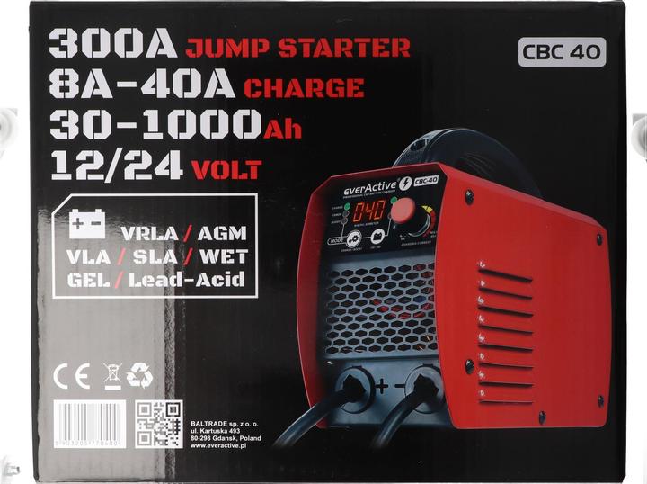 Actual product image Everactive automatic inverter 12 / 24V battery charger with 300A boost function (12V, 24V, 60 A)