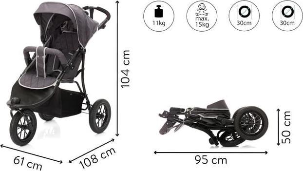 Produktbild Mica Dreirad Jogger - dunkelgrau