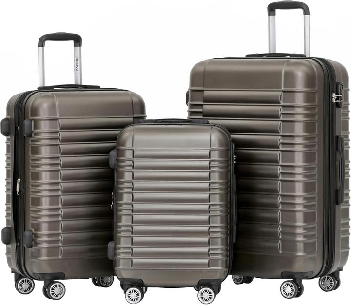 Beibye 3-teiliges Reisekoffer-Set (115 l, Handgepäck (bis 50l), M (50 - 90l), L (90 - 115l))