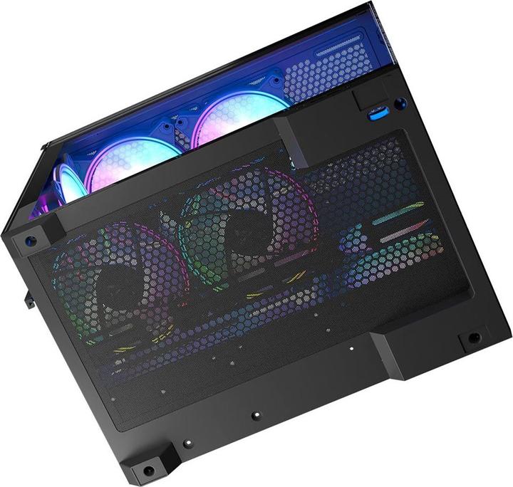 Produktbild Modecom Obudowa Volcano Panorama Apex ARGB 7F czarna (AT-PANORAMA-7F-ARGB-10-000000-0002) (ITX, ATX, mATX)