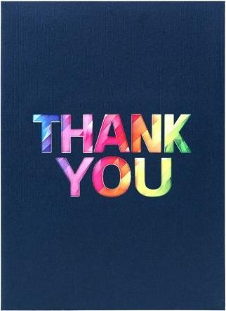 Produktbild MU Classic 3D Pop-Up Dankeskarte - Thank You (1 Stk.)