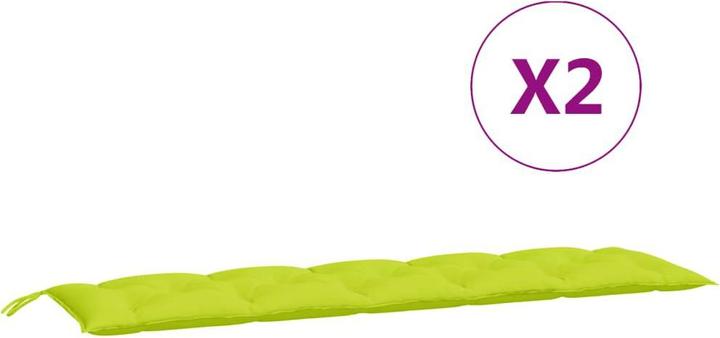 Image du produit VidaXL Coussins de banc de jardin 2 pcs. O x tissu ford (180 x 50 x 7 cm)