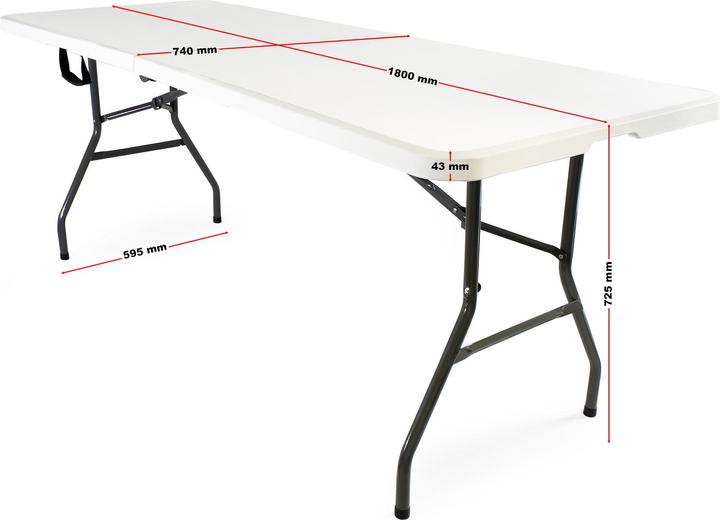Actual product image Wiltec Folding camping table Folding table Party table Buffet table Garden table