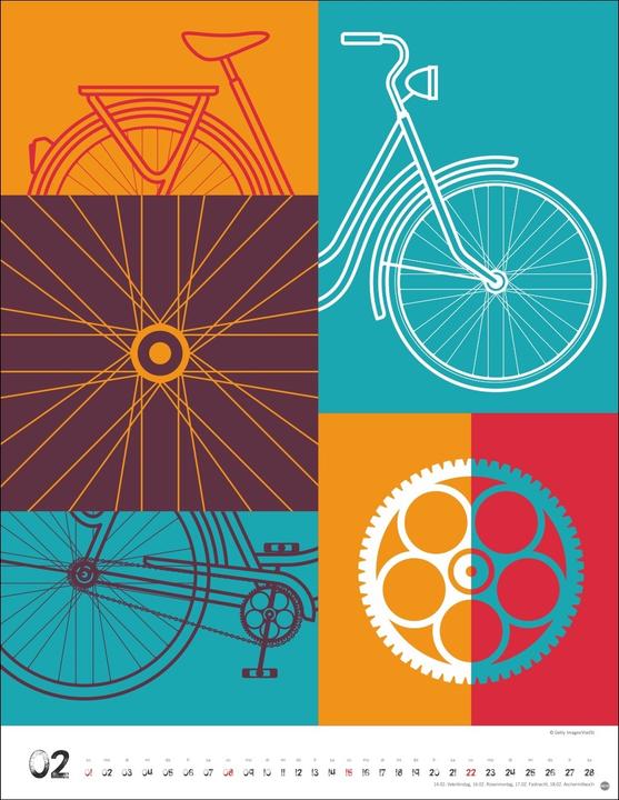 Produktbild Bike Art Posterkalender 2026 (34 x 44 cm, Harter Einband, Deutsch)