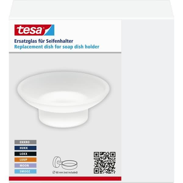 Produktbild tesa Ersatzglas Seifenhalter inkl. Klebelösung ohne Bohren