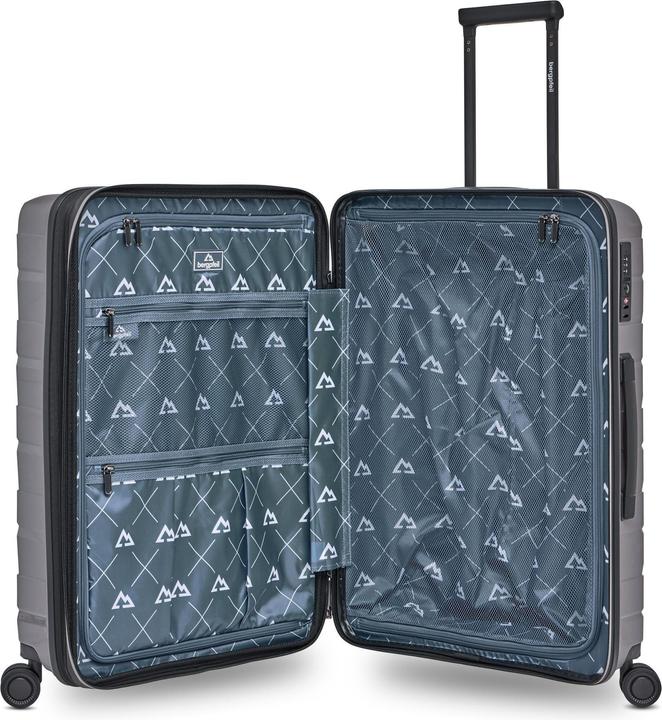 Immagine prodotto Bergpfeil Trolley da viaggio a 4 ruote M 66 cm con piega ad espansione (72 l, M (50 - 90l))