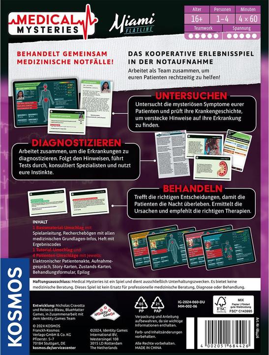 Actual product image Kosmos Medical Mysteries - Miami Flatline (German)