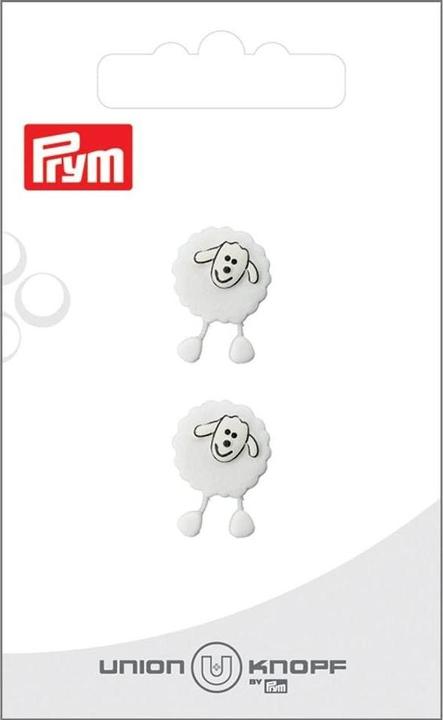 Actual product image Prym Buttons sheep 18 mm, 2 pieces, white