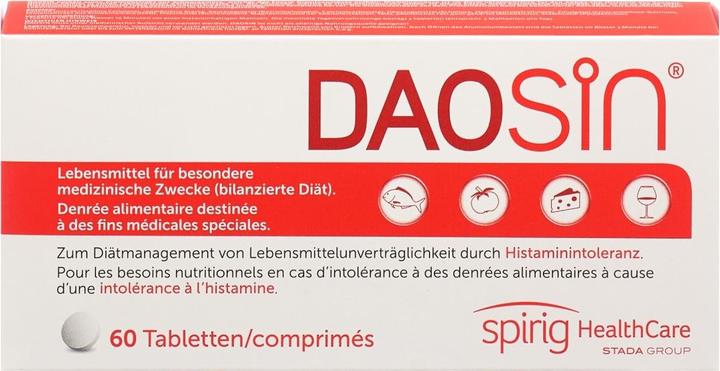 Produktbild Daosin Lebensmittel bei Histaminunverträglichkeit (60 Stück, Tabletten, 39 g)
