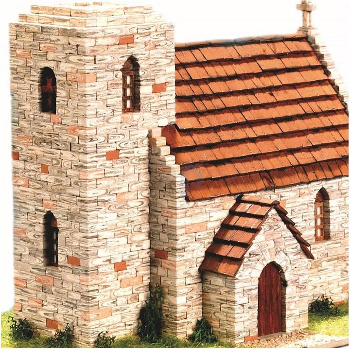 Actual product image Block Cuit. 3D Ceramic Model Kit - Old English Cottage Church (26 x 14 x 22 cm)