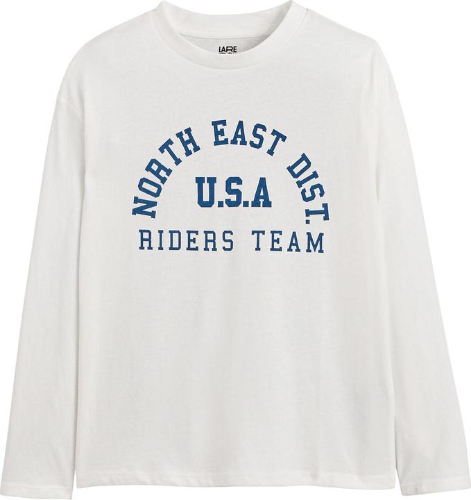 La Redoute Collections Shirt mit langen Ärmeln und Messageprint