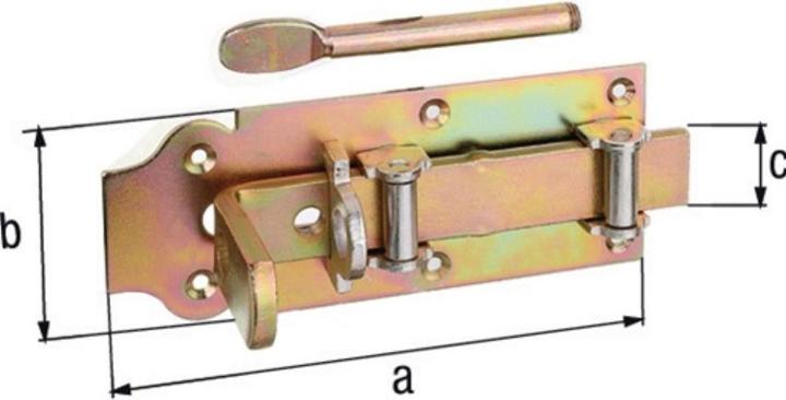 Image du produit GAH Verrou de serrure à rouleaux de porte d’ Largeur 80 mm (1 pcs)