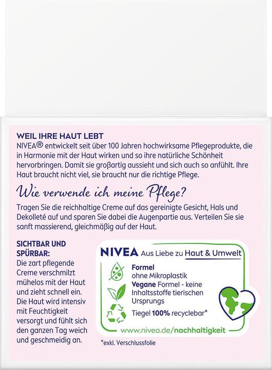 Nährwerte und Zutaten NIVEA 24h Feuchtigkeit (50 ml, Tagescreme, SPF 30)