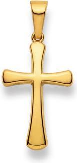 Muau Pendant cross yellow gold 750, 25x12mm (750/18 K Gold)
