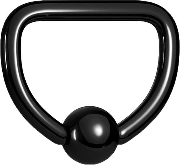 Star Piercing Micro Ball Closure Ring schwarz D (Chirurgenstahl 316L, ohne Messing)