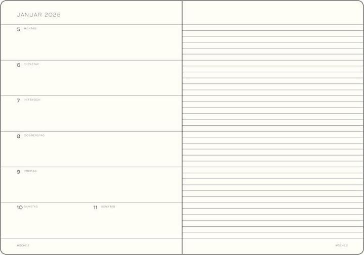 Produktbild Wochenkalender & Notizbuch Master A4+ Schwarz 2026 (Deutsch)