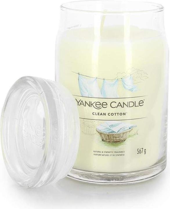 Actual product image Yankee Candle Clean Cotton Signature Large Jar Scented Candle