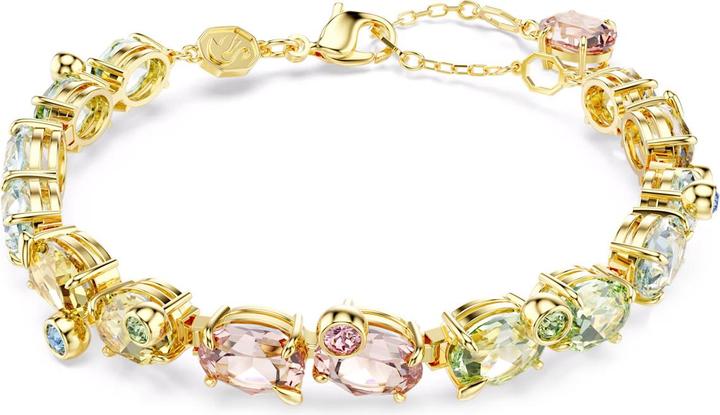 Swarovski Gema Tennis Armband Verschiedene Schliffe Mehrfarbig Gold (20 cm, Swarovski Metall)