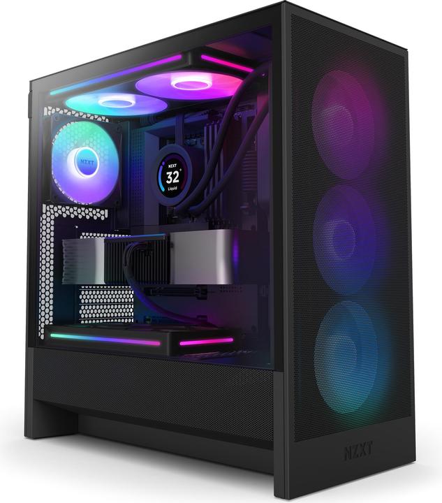 NZXT H5 Flow RGB ( 2024 ) (schwarz, Tempered Glass) (ATX, Mini-ITX, mATX, E-ATX)