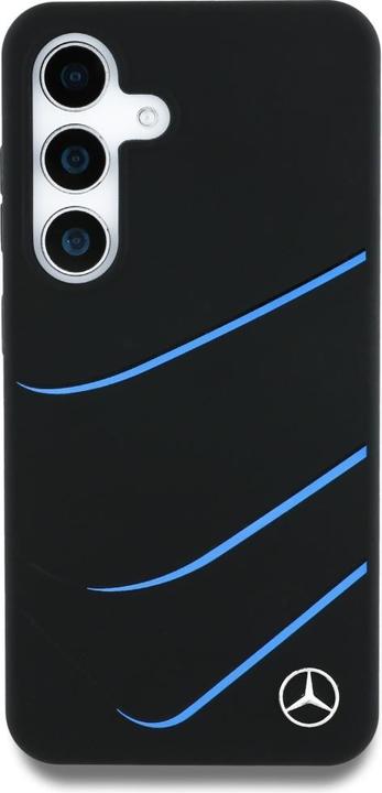 Produktbild Mercedes Silicone Contrasted Curves MagSafe Case for Samsung Galaxy S25 - Black (Samsung Galaxy S25)