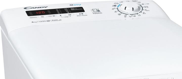 Produktbild Candy Easy EYT 1262DWE/1-S Toplader-Waschmaschine 6 kg 1200 U/min D Weiss (6 kg, Unten, EU-Stecker)