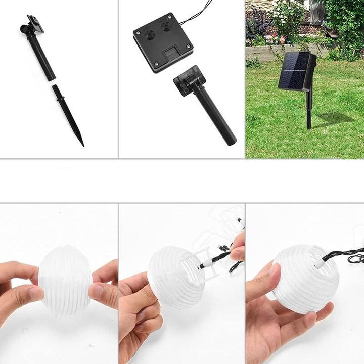 Immagine prodotto Hermex Catena luminosa LED da 6,5 m Catena luminosa solare Ghirlanda di luci a sfera multicolore (6.50 m)
