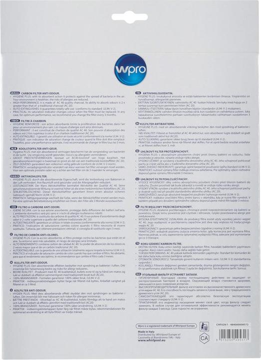 Produktbild WPRO 2x Aktivkohlefilter Typ 29 484000008572, 481249038013, AMC912