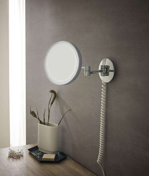 Produktbild Emco LED-Rasier-/Kosm.spiegel PURE LED rund 1-armig 3-fach Touchsensor schwarz