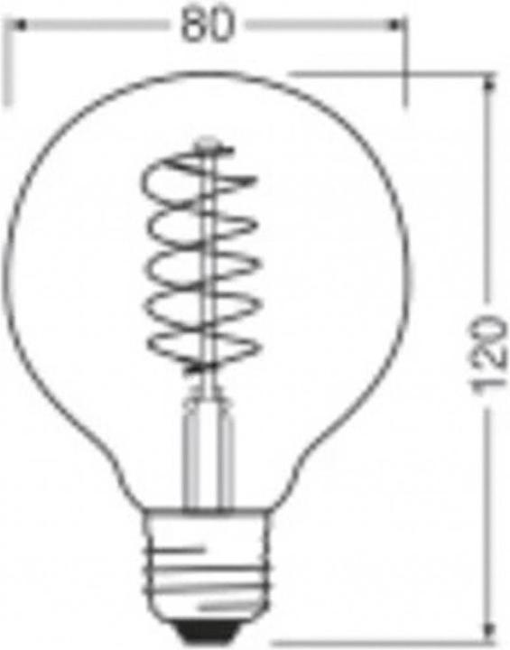 Produktbild Osram LED-Vintage-Lampe (E27, 7.80 W, 360 lm, 4 x, G)