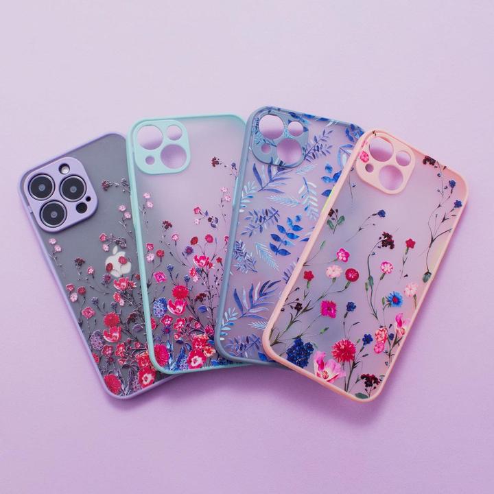 Produktbild Hurtel Design Case für iPhone 12 Pro Flower Case hellblau (Apple iPhone 12 Pro)