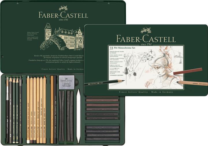 Image du produit Faber-Castell Crayon carbone Pitt Monochrome Set (Multicolore, 33 x)