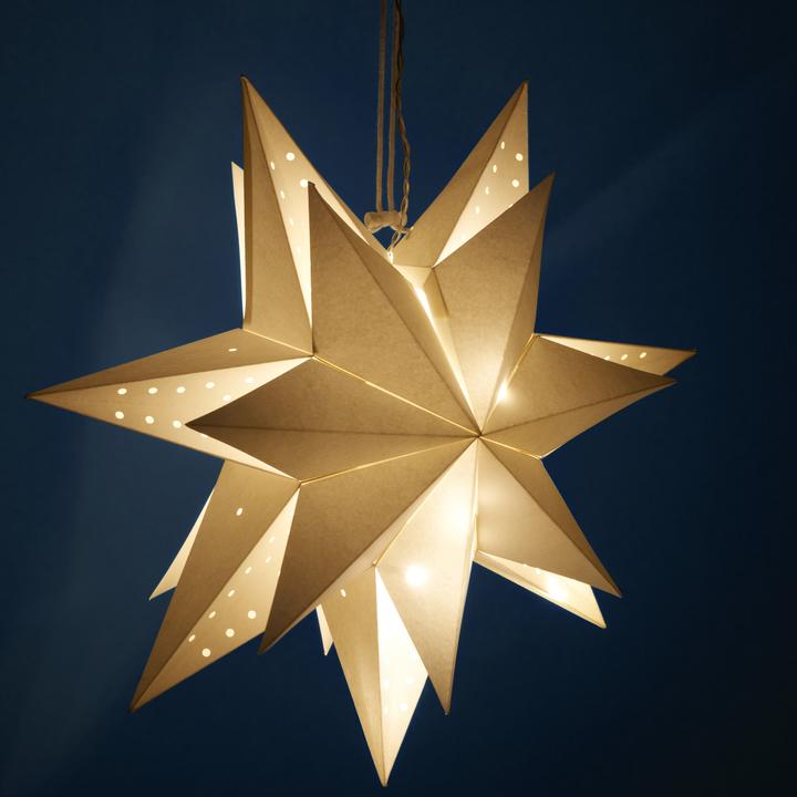 Actual product image VBS 3D paper star "45 cm", 10 LEDs, with timer, 7-pointed, for hanging