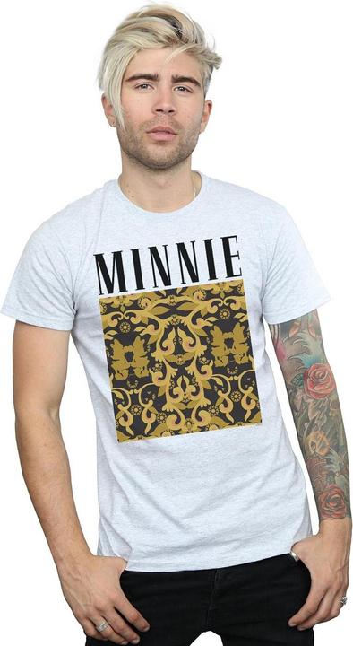 Actual product image Disney Mens Minnie Mouse Baroque Pattern T-Shirt (XL)