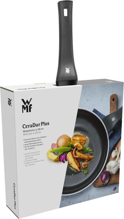 Actual product image WMF Non-stick pan Wok pan 28cm CeraDurPlus Induction Aluminium coated (28 cm, Wok, Cast aluminium)