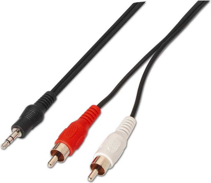 Actual product image Aisens CABLE AUDIO ESTÃ?REO JACK 3.5 M-2XRCA M NEGRO 1.5M (1.50 m)