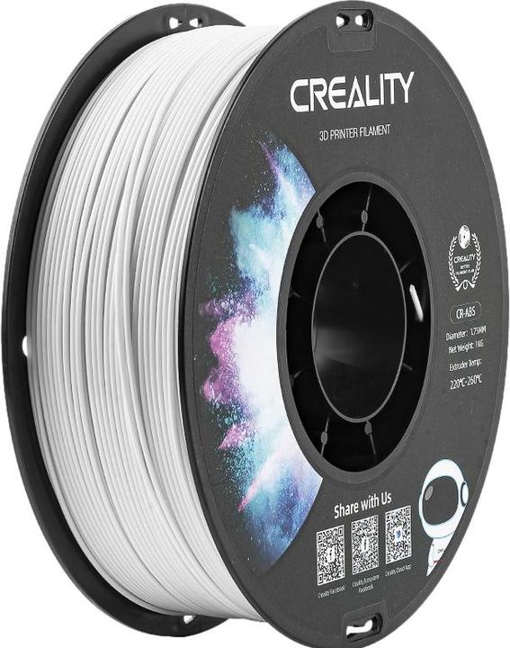 Image du produit Creality Filament ABS, blanc, 1.75 mm, 1 kg (ABS, 1.75 mm, 1000 g, Blanc)