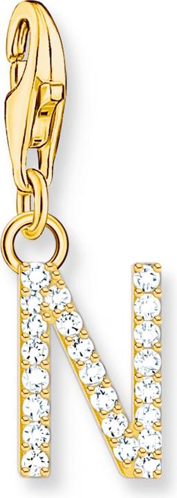 Image du produit Thomas Sabo Charm pendentif lettre N avec pierres blanches doré (Argent 925)