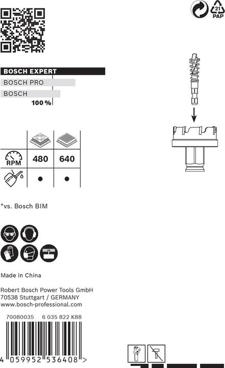 Produktbild Bosch Professional Zubehör EXPERT Sheet Metal Lochsäge 25 x 5 mm (25 Millimeter)