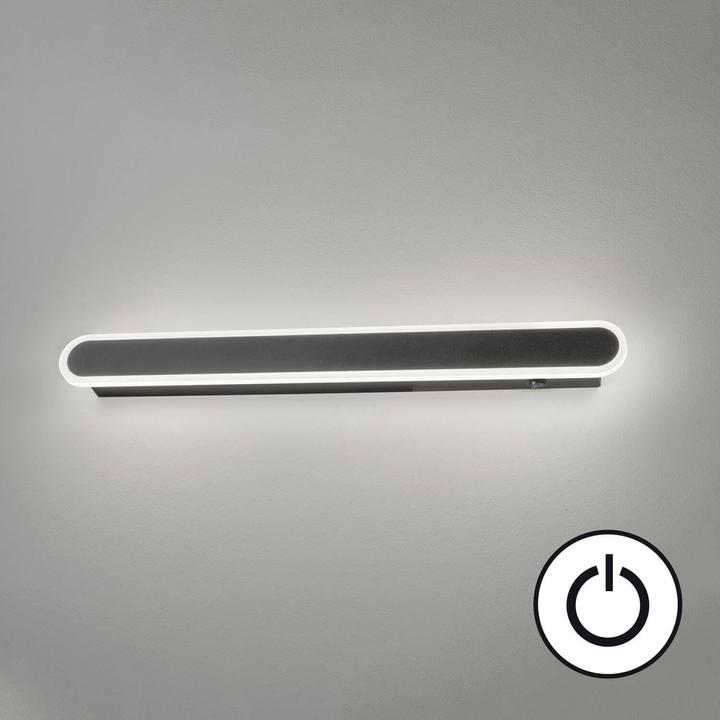 Produktbild Fischer & Honsel Honsel Stretto LED Wandleuchte 15,3W warmweiss schaltbar Acryl sandschwarz 30554
