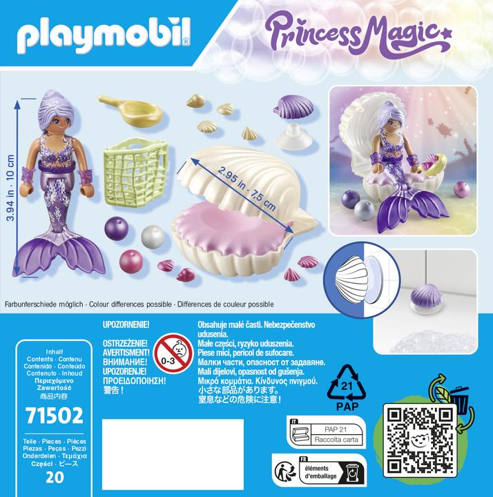 Actual product image Playmobil 71502 Mermaid with pearl shell (71502, Playmobil Princess Magic)